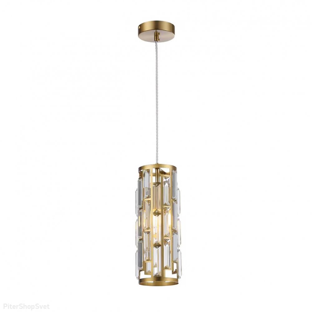 Золотой подвесной светильник с хрусталём «MONACO» 2101/1S Gold