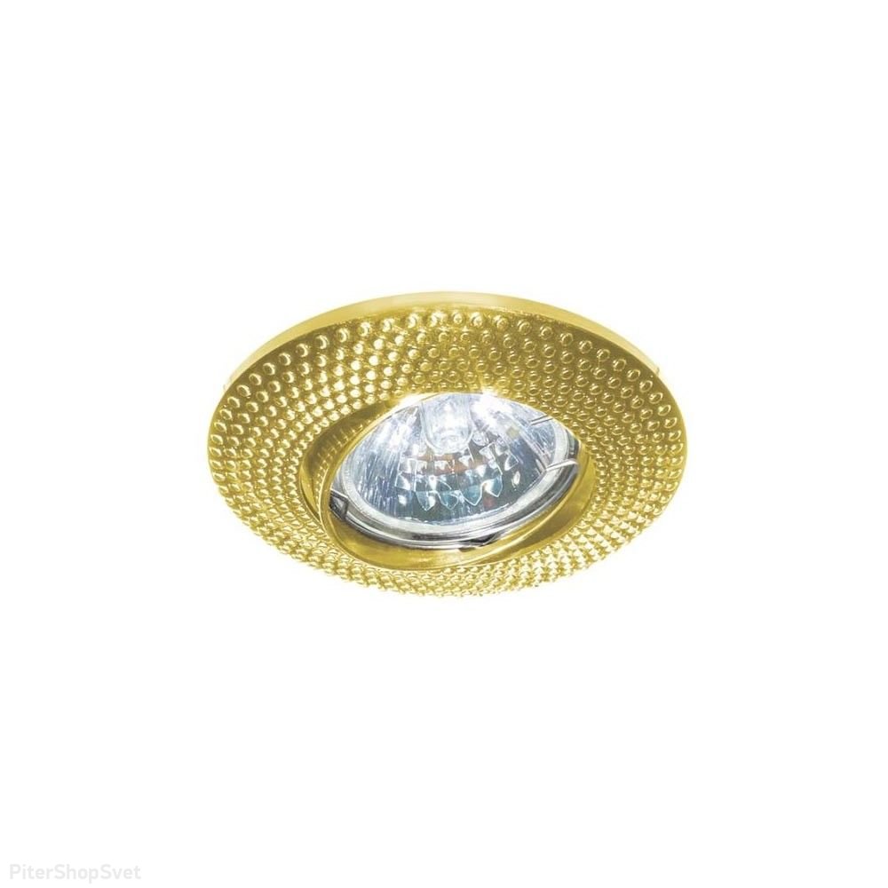 Встраиваемый поворотный светильник золотого цвета «MILANO» 221012