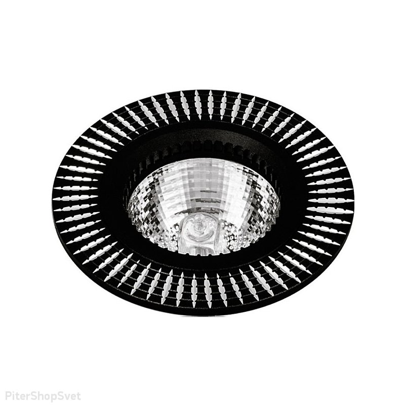 Встраиваемый чёрный светильник с узором «Veneto» 231033