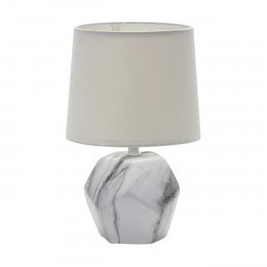 Керамическая настольная лампа белый мрамор «MARBLE»