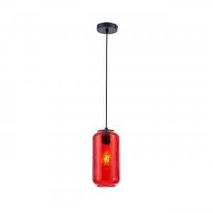Подвесной светильник с красным плафоном «Rise»