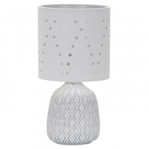 Белая керамическая настольная лампа «Natural»