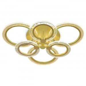 Потолочная люстра кольца золотого цвета с пультом ДУ «ENIGMA»