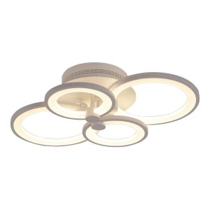 Белая потолочная люстра кольца 65Вт с пультом «ORBITA»