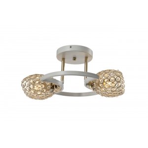 Бело-золотая потолочная люстра