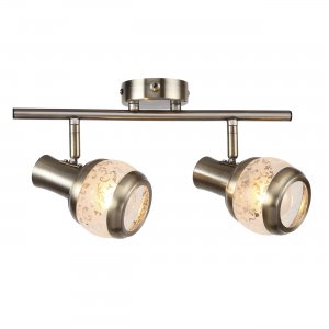 Двойное поворотное настенное бра с выключателем «FLORA»