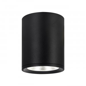Чёрный 14Вт накладной потолочный светильник цилиндр 36 град 4200К «Техно»