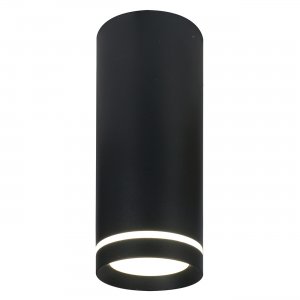 Чёрный накладной потолочный светильник цилиндр 12Вт 4200К