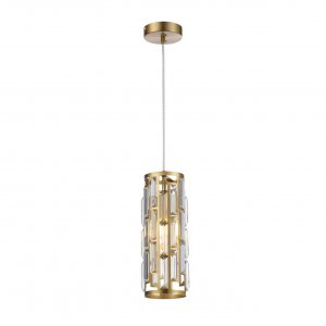 Золотой подвесной светильник с хрусталём «MONACO»