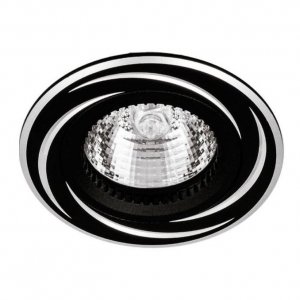 Чёрный встраиваемый светильник с узором «VENETO»