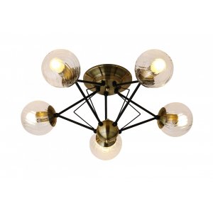 Бронзово-чёрная потолочная люстра «Galaxy»