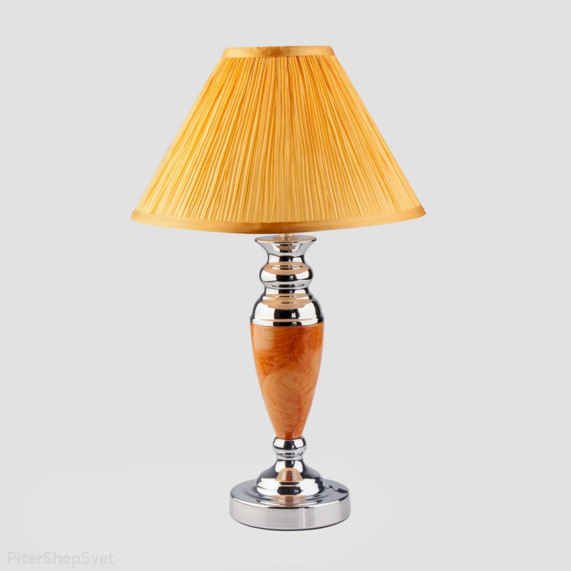 Настольная лампа с янтарным абажуром «Majorka» 008/1T RDM