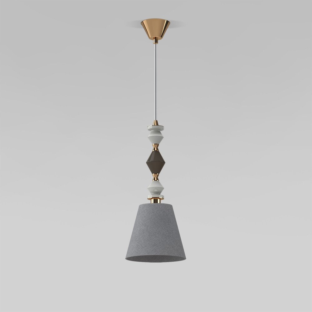 Подвесной светильник с керамическим декором «Olaria» 104012 латунь