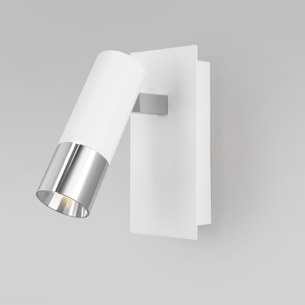 Поворотный настенный светильник спот 5Вт 4200К белый с хромом «Cast» 20142/1 LED белый/хром