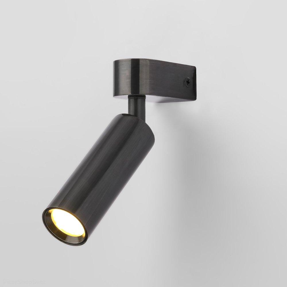 3Вт 4200К поворотный светильник спот «Pitch» 20143/1 LED черный жемчуг