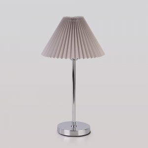 Настольная лампа с серым абажуром гармошка «PEONY»
