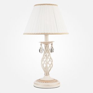 Настольная лампа «Amelia» 10054/1 белый с золотом/прозрачный хрусталь Strotskis