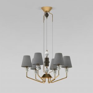 Умная подвесная люстра с декором из керамики «Olaria»