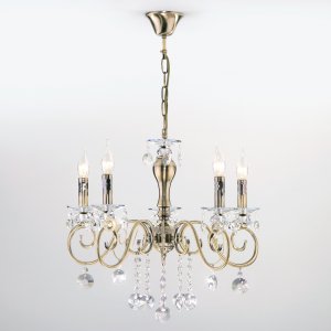 Люстра со свечами и хрустальными подвесками «Ravenna»