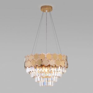 Подвесная люстра с хрусталём «Ariana» золото/прозрачный