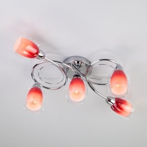 Потолочная люстра с красными плафонами «Potpourri»