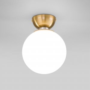 Настенно-потолочный светильник шар D18см, латунь/белый «Bubble»