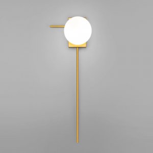 Настенный светильник с плафоном шар, золотой «Fredo»