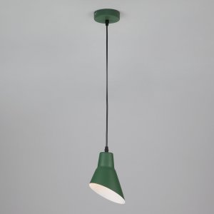 Подвесной светильник с зелёным металлическим плафоном «Nook»