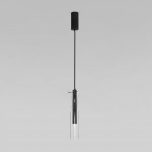 Чёрный подвесной светильник с плафоном цилиндр 5Вт 4000К «Swan»
