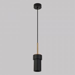 Чёрный подвесной светильник цилиндр «Pebble»
