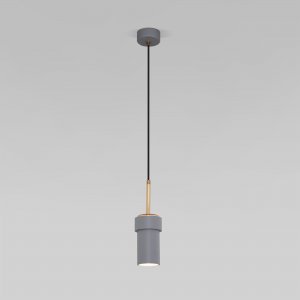 Серо-золотой подвесной светильник цилиндр «Pebble»