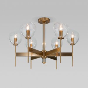 Умная WiFi люстра на штанге цвета латуни «Arrista»