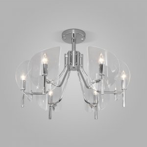 Хромированная люстра на штанге «ROCCO»