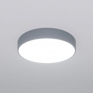 Серый 60см круглый потолочный светильник барабан 110Вт с пультом «Entire»
