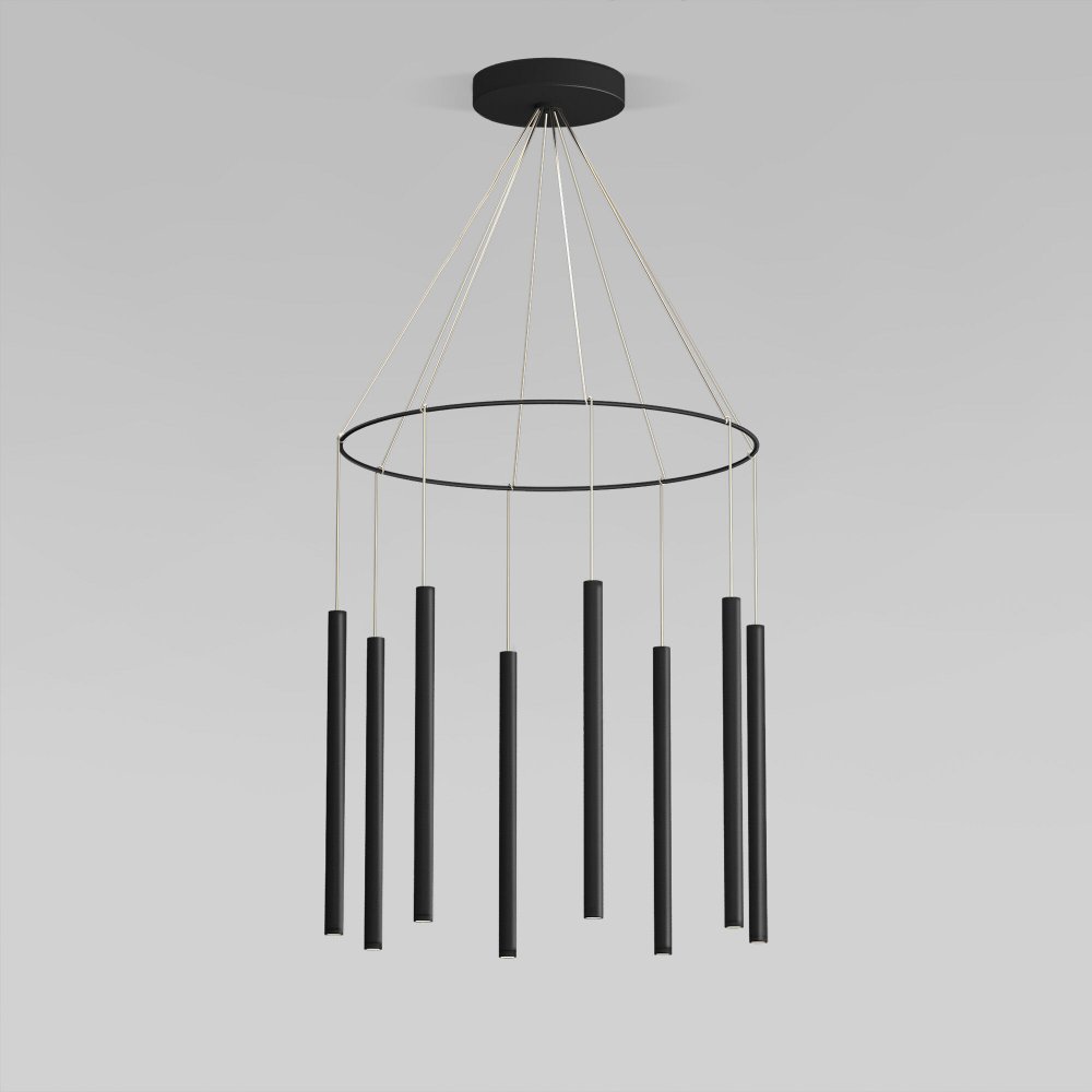 Подвесная люстра стержни на кольце «Pianto» 301101 LED черный