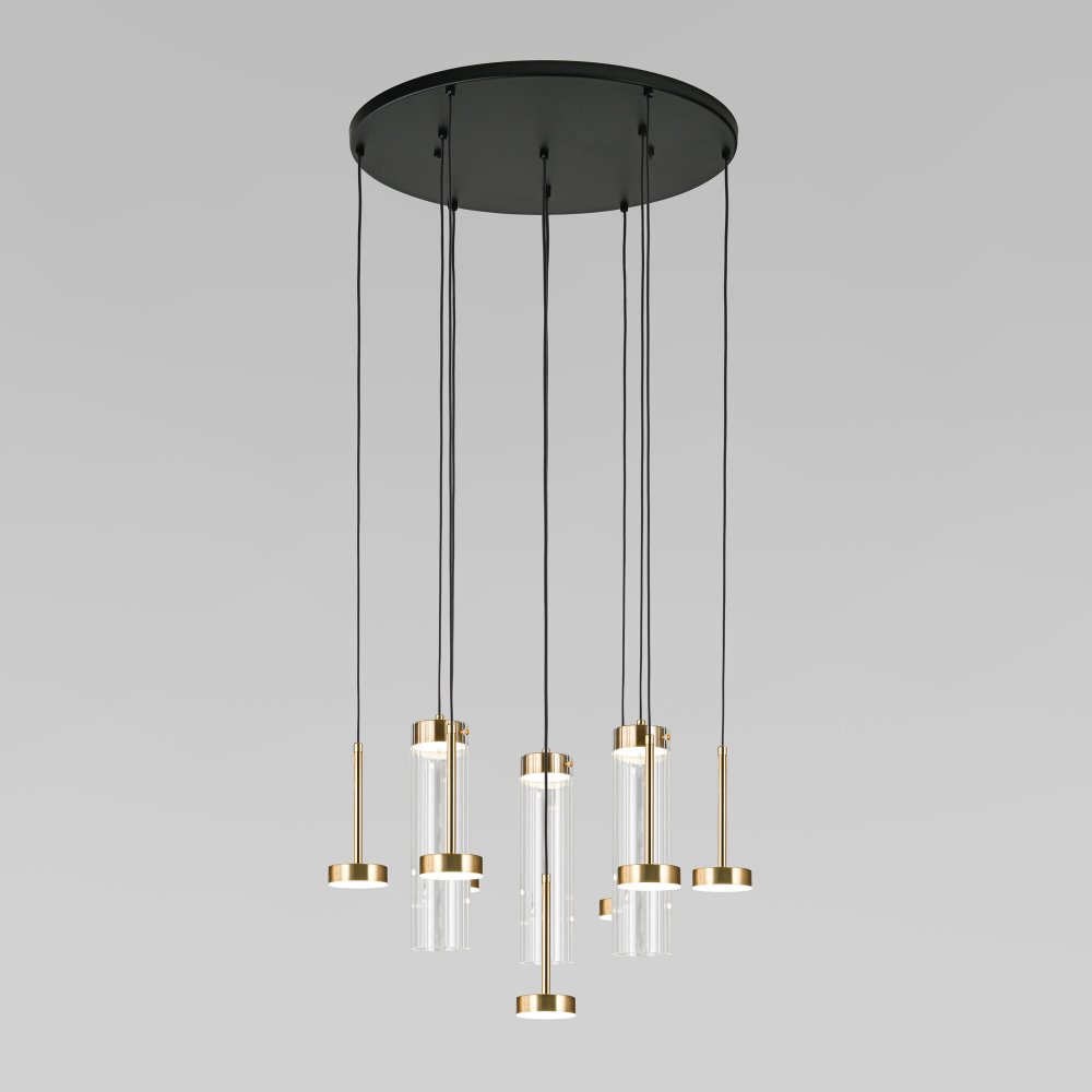 Светильник с подвесами на круглом основании 50Вт 4000К «Quarzo» 301102 LED латунь