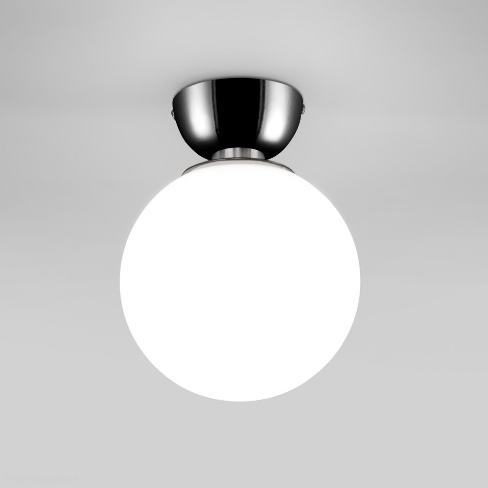 Настенно-потолочный светильник шар D18см, чёрный жемчуг/белый «Bubble» 30197/1 черный жемчуг