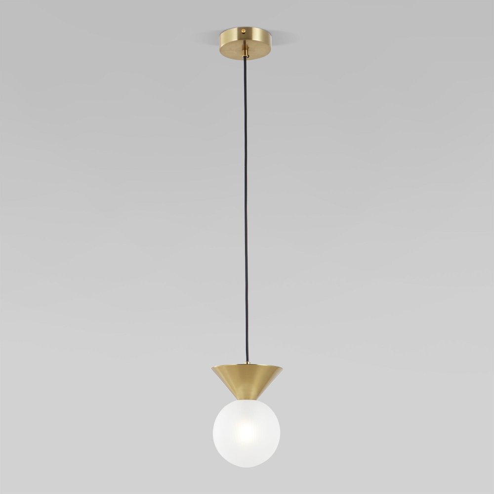 Подвесной светильник с плафоном шар 12см «MELON» 302004 латунь