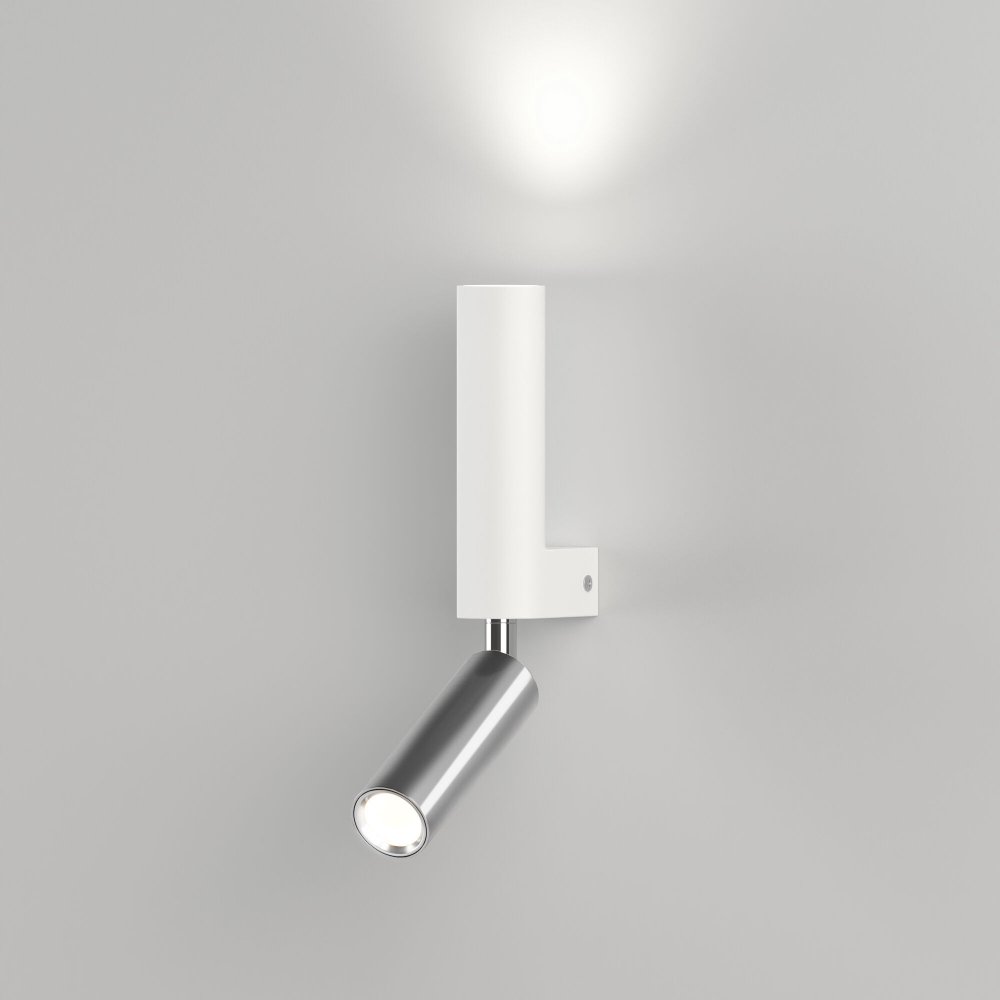 Поворотный настенный светильник подсветка 6Вт 4200К «Pitch» 40020/1 LED белый/хром