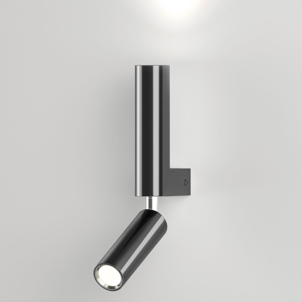 Поворотный настенный светильник подсветка 6Вт 4200К «Pitch» 40020/1 LED черный жемчуг