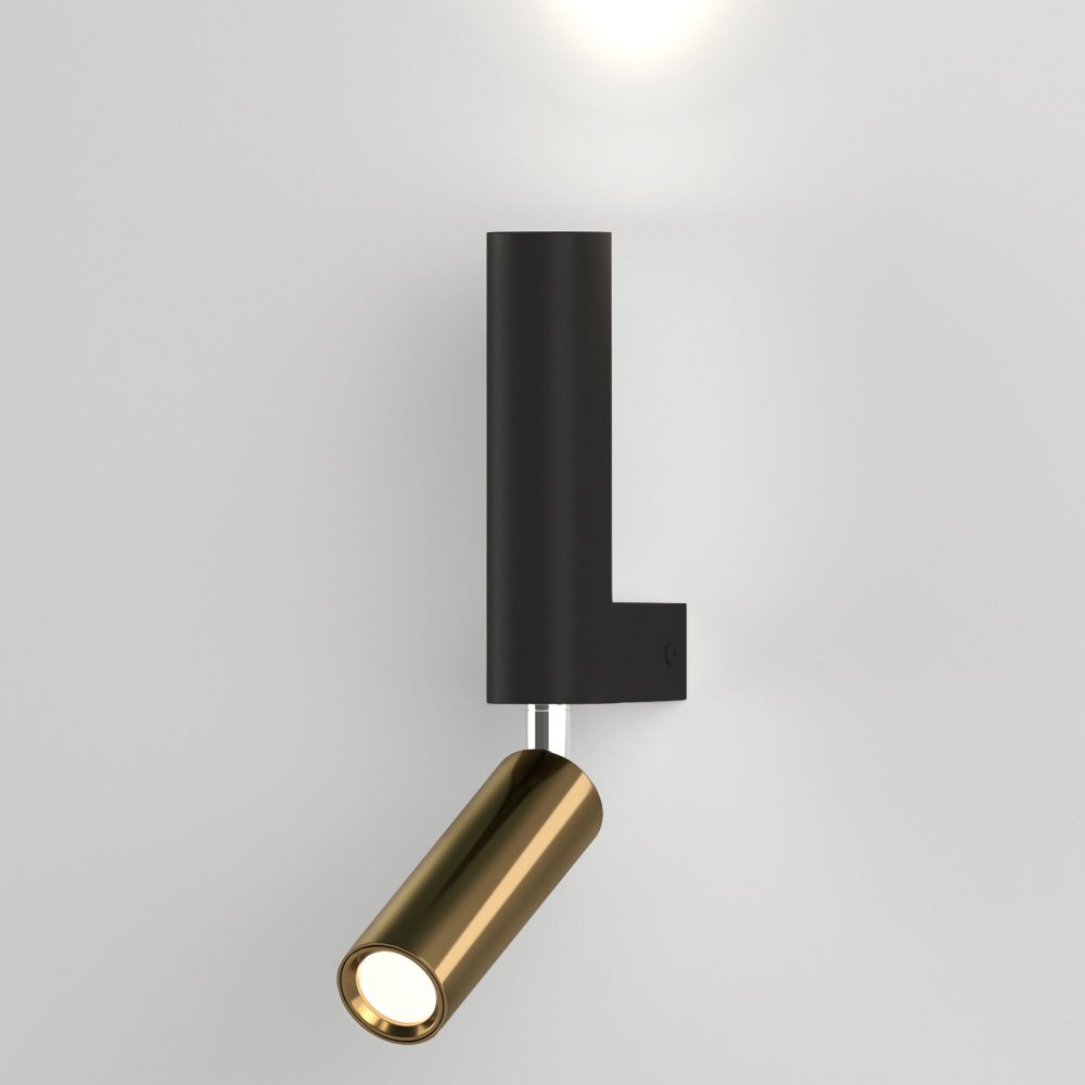Настенный поворотный светильник подсветка 6Вт 4200К «Pitch» 40020/1 LED черный/латунь