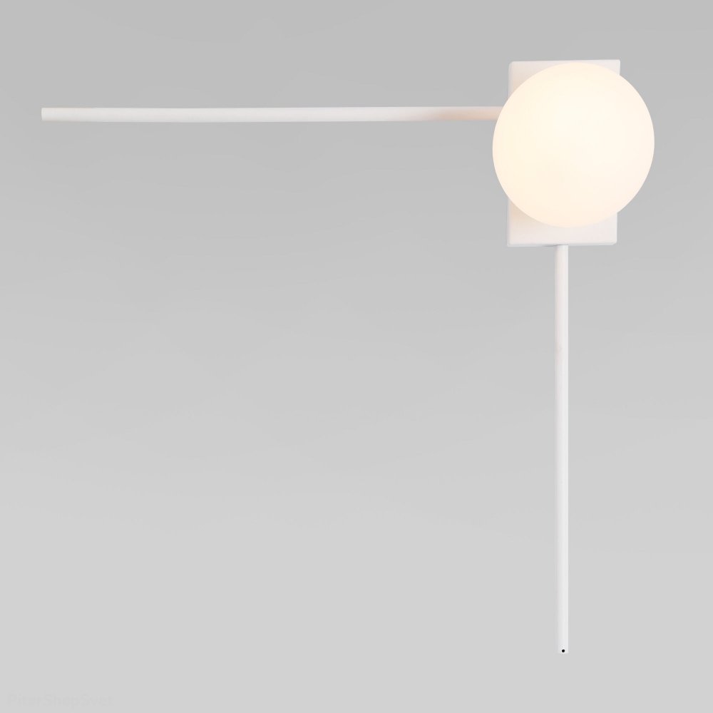 Настенный светильник угол с плафоном шар, белый «Fredo» 40035/1 белый