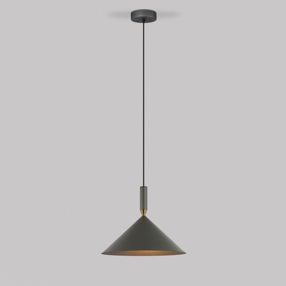 Серый подвесной светильник конус «Nippon» 50024/1 серый