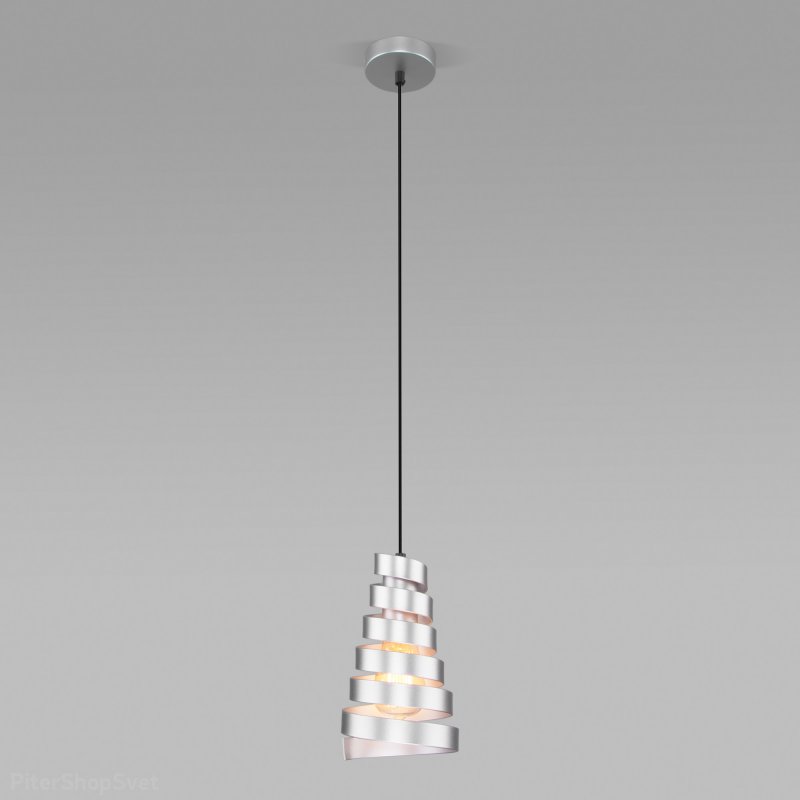 Подвесной светильник спираль серебряного цвета «STORM» 50058/1 серебро
