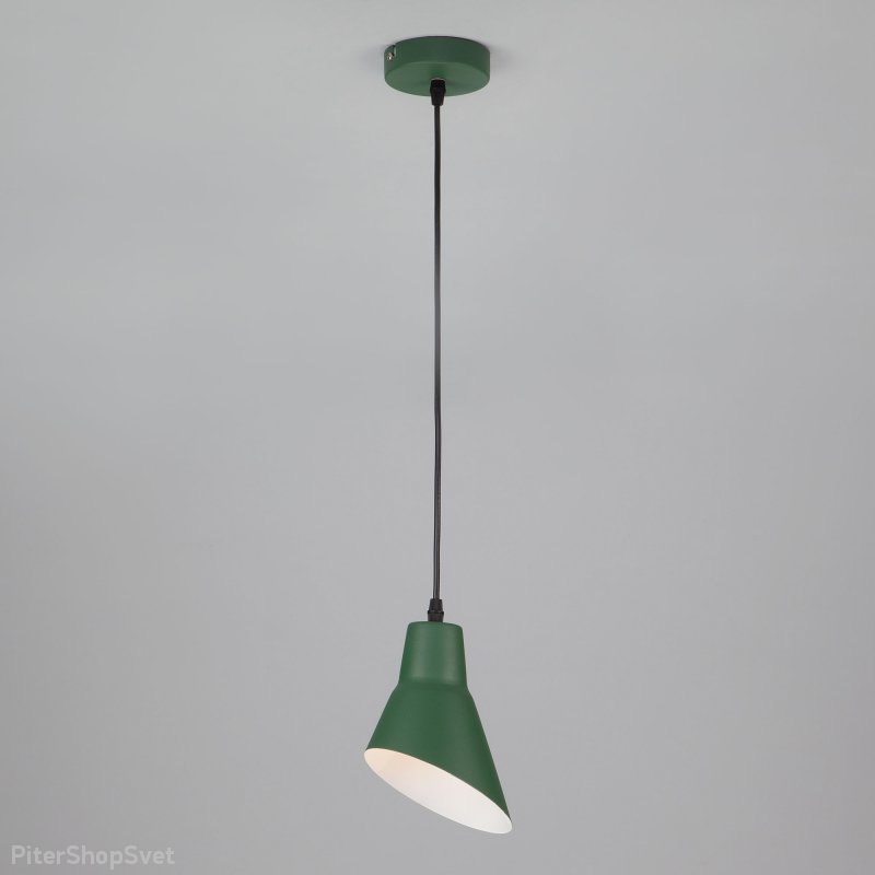 Подвесной светильник с зелёным металлическим плафоном «Nook» 50069/1 зеленый