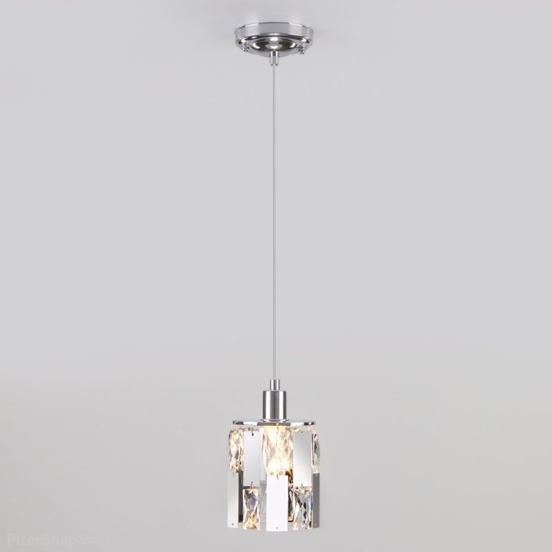 Подвесной светильник с хрусталём «Scoppio» 50101/1 хром