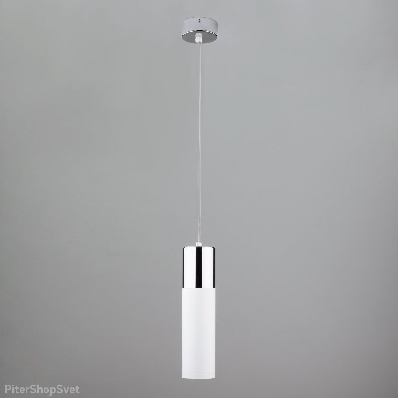 Светодиодный подвесной светильник «Double Topper» 50135/1 LED хром/белый