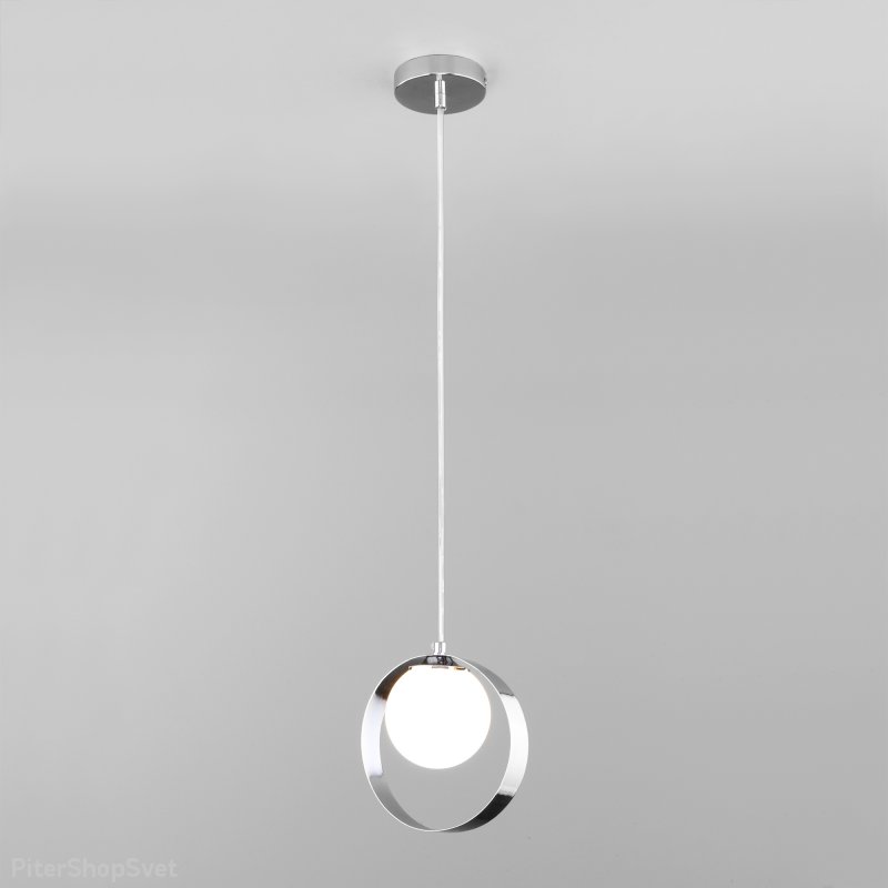 Подвесной светильник шар 10см в кольце, хром «Dublin» 50205/1 хром
