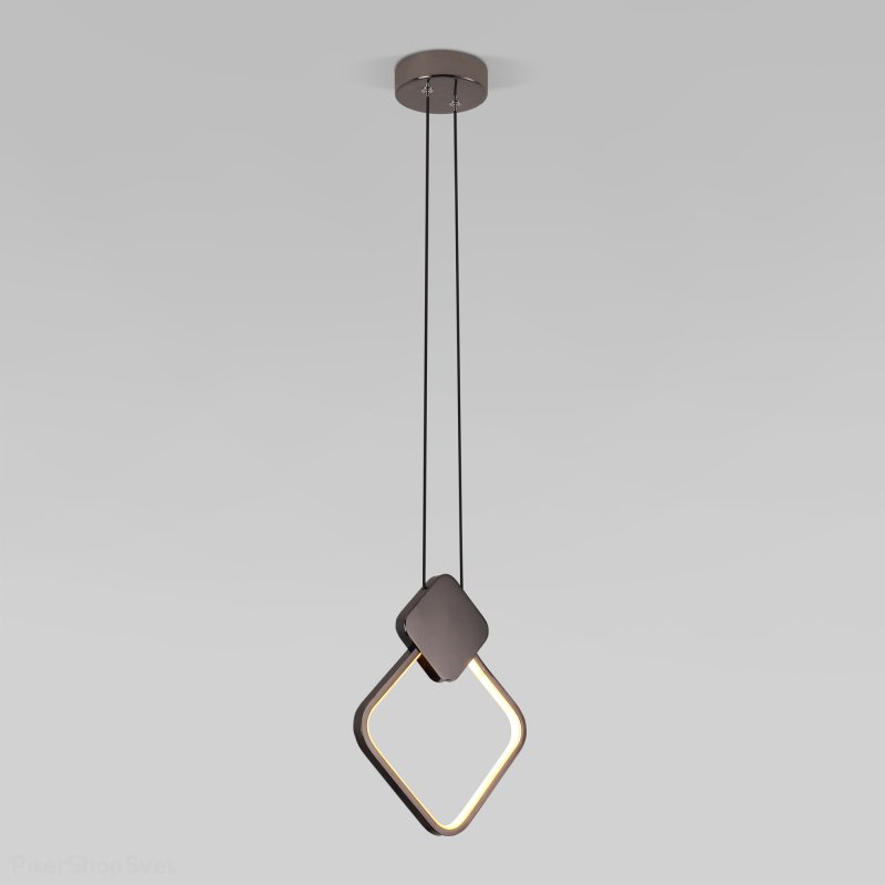 Подвесной светильник квадрат 11В 4200К чёрный жемчуг «Style» 50216/1 LED черный жемчуг