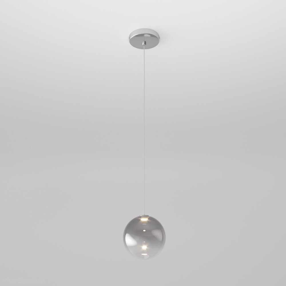 Подвесной светильник дымчатый шар Ø12см 1Вт 4200К «Wonder» 50232/1 LED дымчатый